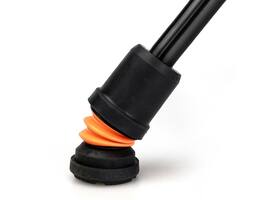 Wandelstok Flexyfoot ovalen handvat zwart