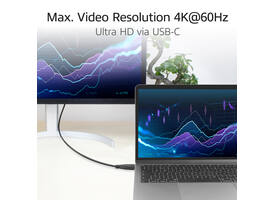 Kabel ACT USB-C standaard naar USB-C hoek boven/beneden 10Gbps 1m