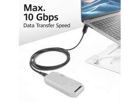 Kabel ACT USB-C standaard naar USB-C hoek boven/beneden 10Gbps 1m