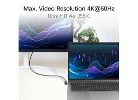 Kabel ACT USB-C standaard naar USB-C hoek 10Gbps 1m