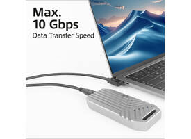 Kabel ACT USB-C standaard naar USB-C hoek 10Gbps 1m