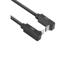 Kabel ACT USB-C hoek boven/beneden 10Gbps 1m