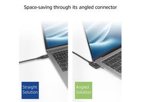 Kabel ACT USB-C hoek links/rechts USB-C hoek boven/beneden 10Gbps 1m