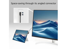 Kabel ACT USB-C hoek links/rechts USB-C hoek boven/beneden 10Gbps 1m