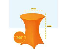 Tafelrok BRASQ voor statafel 80cm oranje