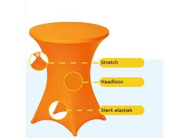 Tafelrok BRASQ voor statafel 80cm oranje