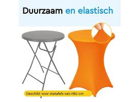 Tafelrok BRASQ voor statafel 80cm oranje