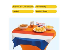Tafelrok BRASQ voor statafel 80cm oranje