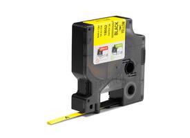 Labeltape Dymo Rhino industrieel krimpkous 6mm zwart op geel