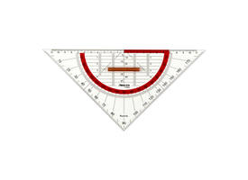 Geodriehoek Aristo GEOCollege 220mm met greep transparant