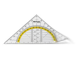 Geodriehoek Westcott 14cm flexibel transparant