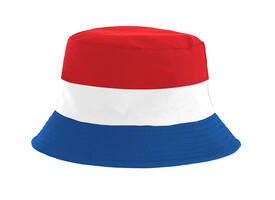 Feesthoed rood wit blauw en oranje