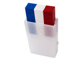 Schminkstick rood/ wit en blauw