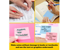 Memoblok Post-it 3M 73x73mm Transparant roze
