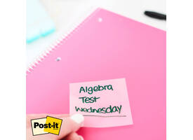 Memoblok Post-it 3M 73x73mm Transparant roze