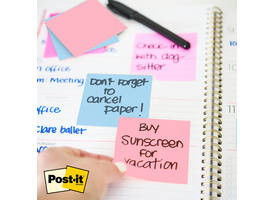 Memoblok Post-it 3M 73x73mm Transparant blauw