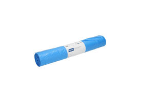 Afvalzak Hynex 70x110cm HDPE recycled T25 120L blauw rol à 25 stuks
