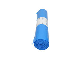 Afvalzak Hynex 80x110cm LDPE recycled T60 130L blauw rol à 20 stuks
