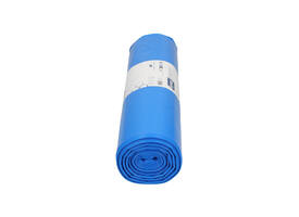 Afvalzak Hynex 70x110cm LDPE recycled T100 120L blauw rol à 20 stuks
