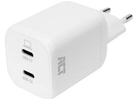 Oplader ACT USB-C 100W 2-poorts PD, PPS, AVS, QC, Ganfast