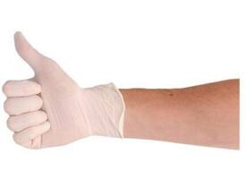 Handschoen CMT L latex poedervrij wit 100 stuks