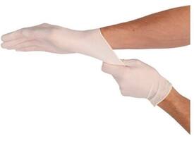 Handschoen CMT L latex poedervrij wit 100 stuks