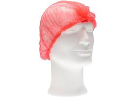 Haarnet CMT clip non-woven L 53cm PP rood 100 stuks