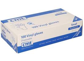Handschoen CMT S vinyl poedervrij wit 100 stuks