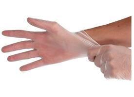 Handschoen CMT M vinyl poedervrij wit 100 stuks