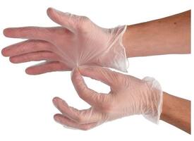 Handschoen CMT M vinyl poedervrij wit 100 stuks