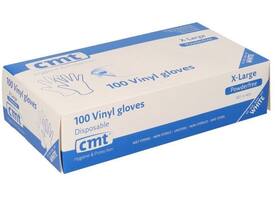 Handschoen CMT XL vinyl poedervrij wit 100 stuks