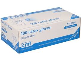 Handschoen CMT XL latex poedervrij wit 100 stuks