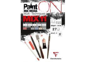 Mix Media Papier Clairefontaine 11 A4 Paint On 27 vel 250gram assorti