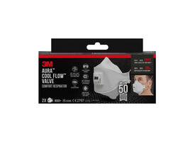 Stofmasker 3M Aura Comfort Cool Flow 9332 FFP3 met ventiel 2 stuks