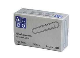 Paperclip Alco 50mm rond vernikkeld 100 stuks