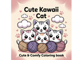 Kleurboek Cute Kawaii Cat