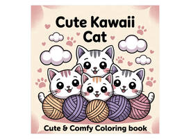 Kleurboek Cute Kawaii Cat