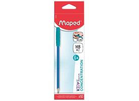 Potlood Maped Kidy Learn Concentration met kauwtopper blauw 10 stuks