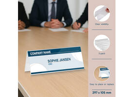Tafelnaambord Europel A4 gevouwen 5 stuks