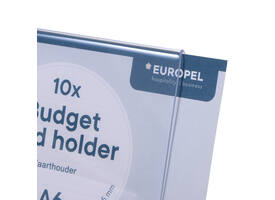 Kaarthouder Europel Budget L-standaard A6 liggend 10 stuks