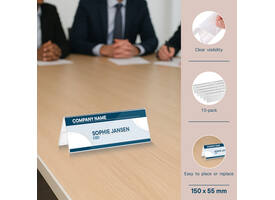 Tafelnaambord Europel A6 gevouwen 10 stuks