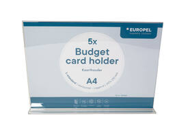 Kaarthouder Europel Budget T-standaard A4 liggend 5 stuks