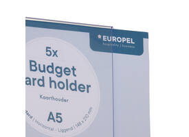 Kaarthouder Europel Budget T-standaard A5 liggend 5 stuks