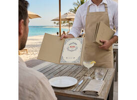 Menukaart Securit Signature A4 zand