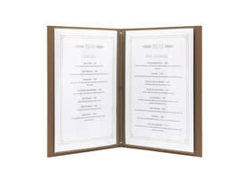 Menukaart Securit Signature A4 bruin