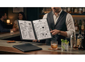 Menukaart Securit Signature A4 zwart