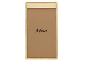 Menukaart Securit Signature klembord A45 licht hout bruin