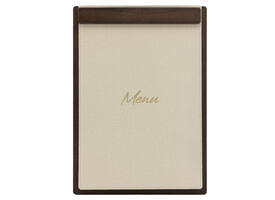 Menukaart Securit Signature klembord A4 donker hout grijs