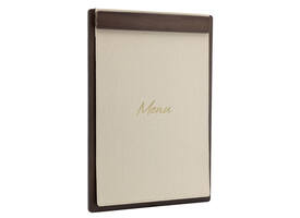 Menukaart Securit Signature klembord A4 donker hout grijs
