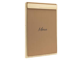 Menukaart Securit Signature klembord A4 licht hout bruin